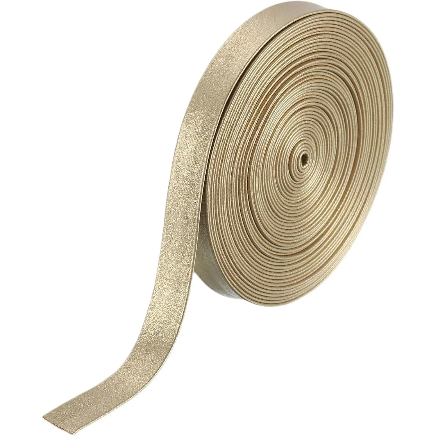 5 Yard 10mm PU Faux Leather Strips, Fold Over Leather Strap Roll Double Sided Faux Supplies for DIY Craft Projects, Red
