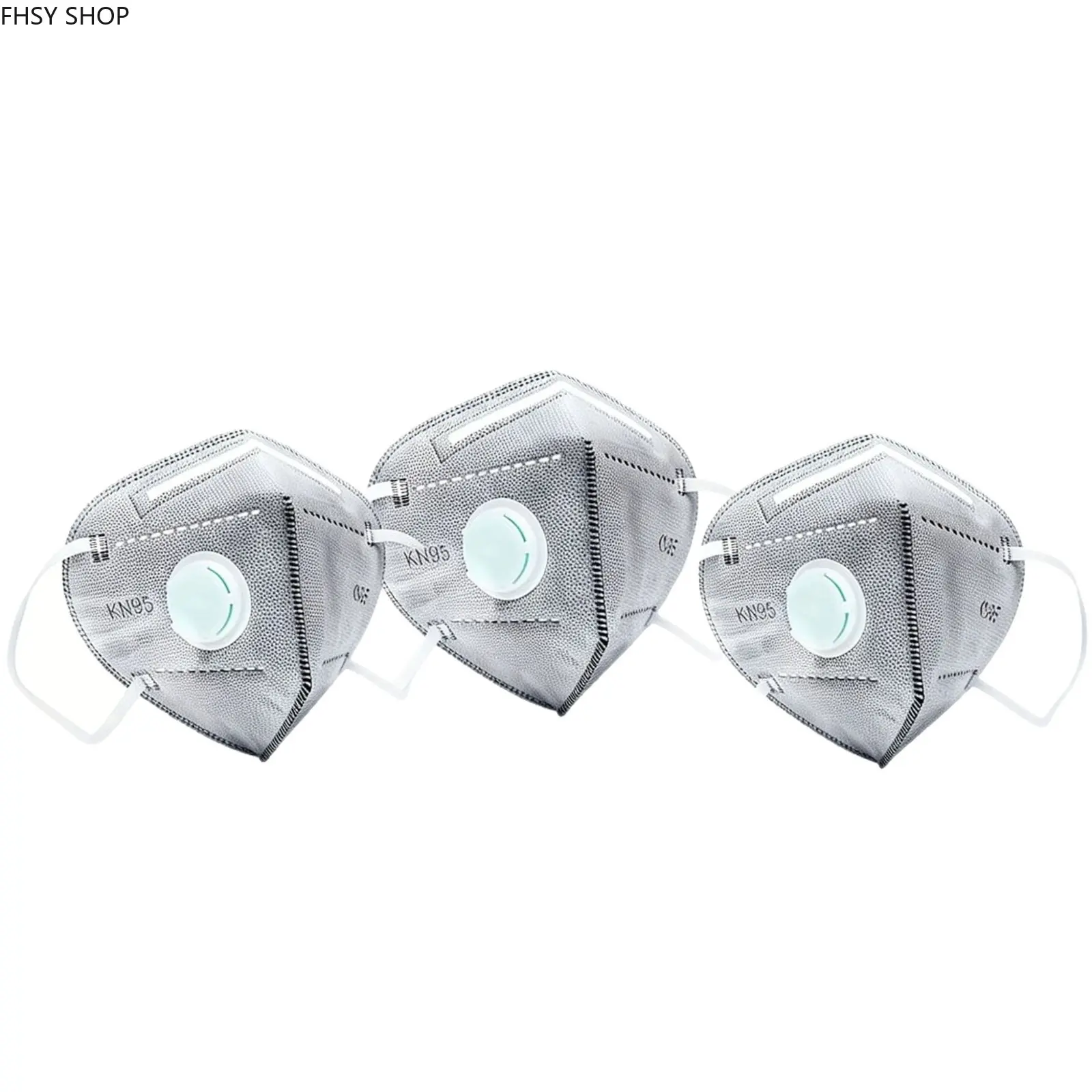 50-Pack KN95 Respirator with Valve & Activated Carbon Filter, Heavy-Duty 10-Layer Protection Against Dust, Paint, Formaldehyde, Grinding & Welding