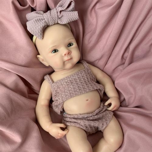 13inch/33cm Lovely Silicone Reborn Baby Doll Girl Bettie Can Open Mouth 3D Painting With Visible Veins Full Body Soft Solid Silicone Perfect As a Gift