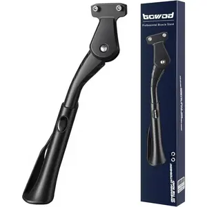 Bike Kickstand 24"-29", Adjustable Height Bike Stand for Adult Bike, Electric Bike, Mountain Bike, Fat Tire Bike, Motorcycle. Required 2 Holes In Bike Chainstay(40mm apart)