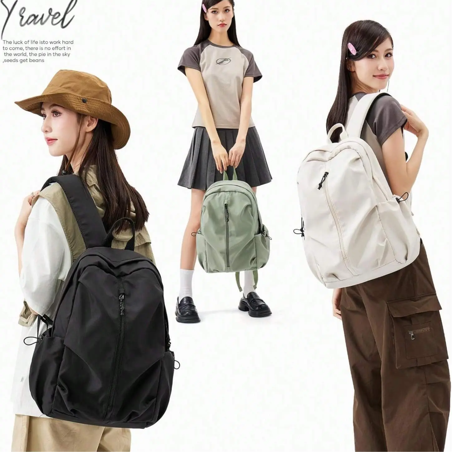 Lightweight Backpack, Large Capacity School Bag, Sports Bag, Hiking Backpack, Cycling Backpack, Suitable for All Seasons