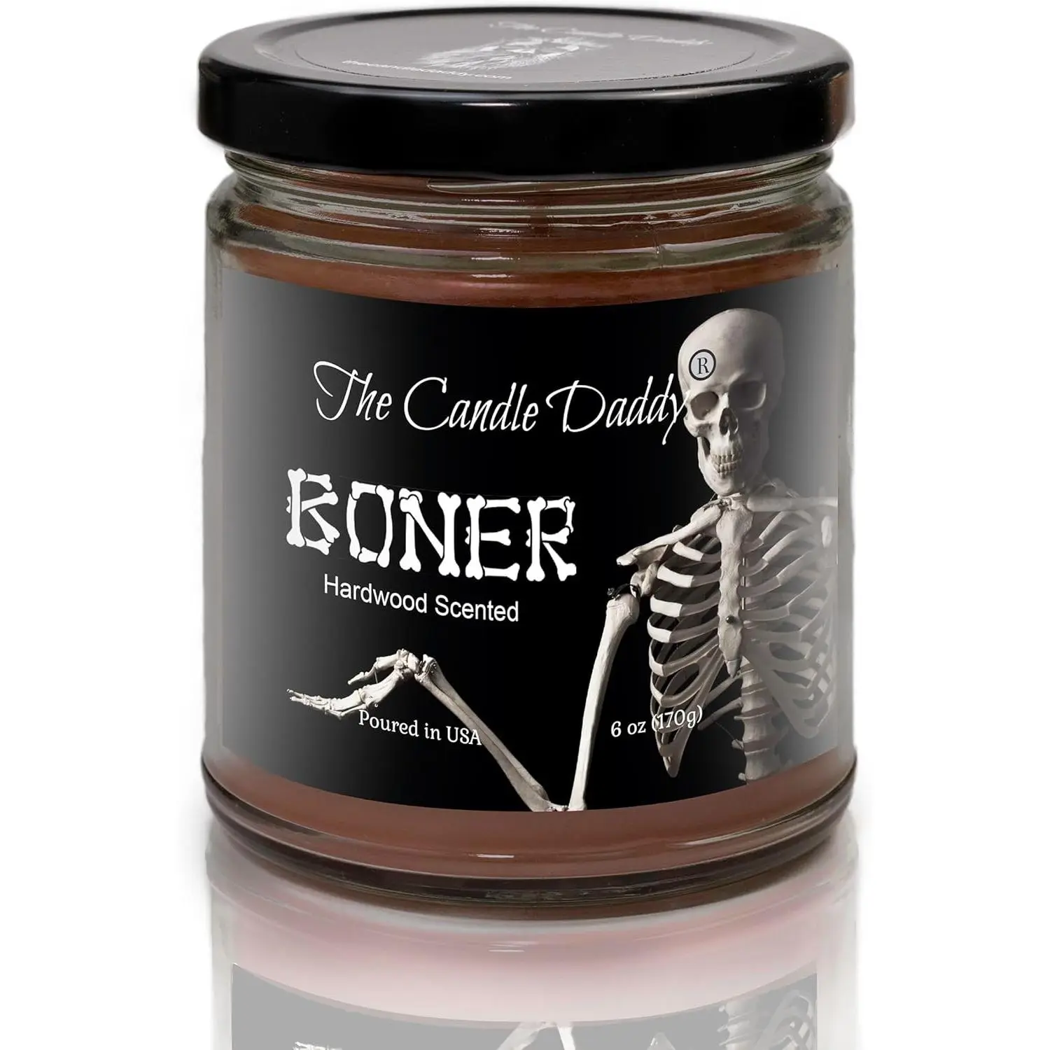 Boner Aroma Jar Candle, Hardwood Scented Funny Halloween 6oz Candle, 40 Hours Burn Time, Decor