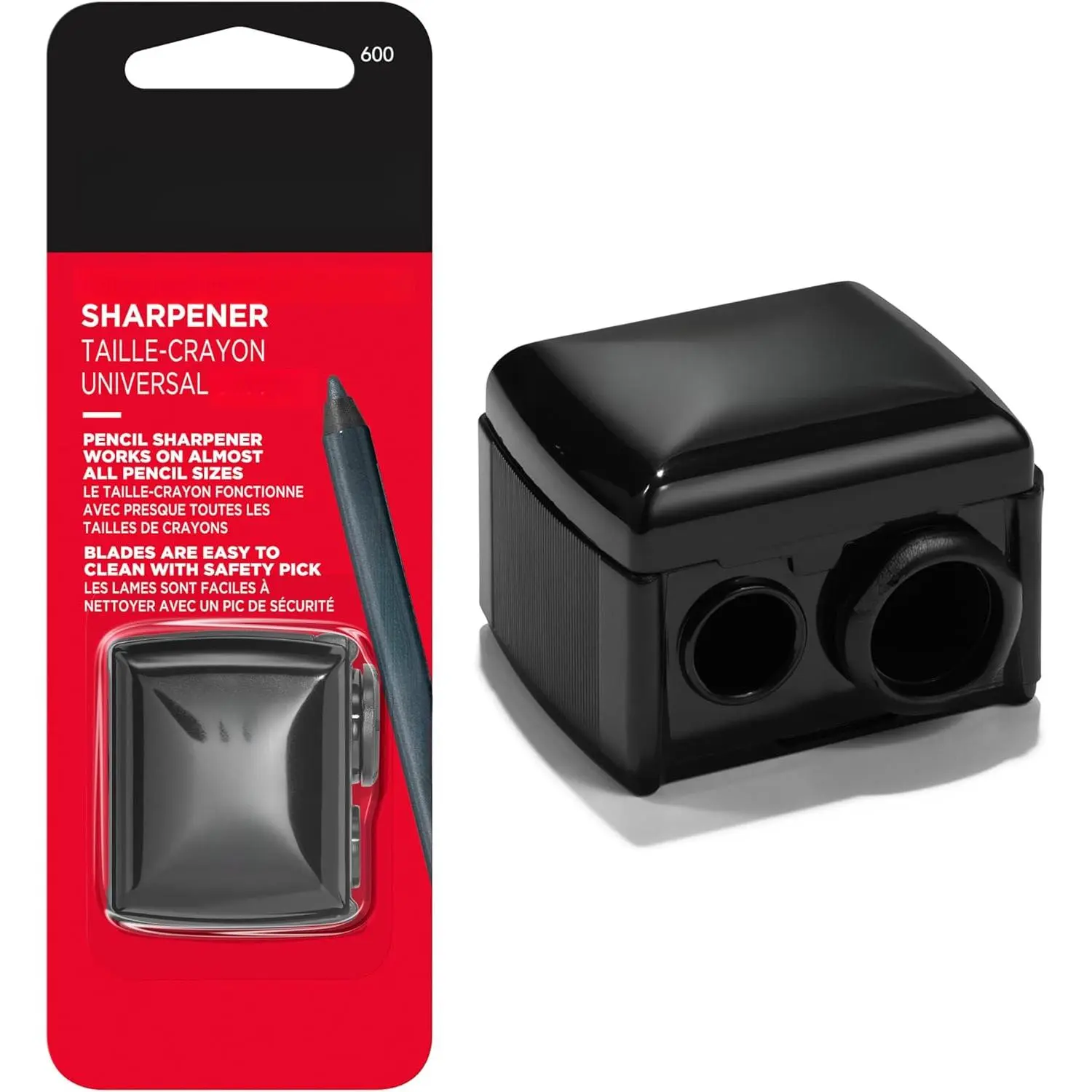 Universal Points Makeup Sharpener, Black, 1 Count