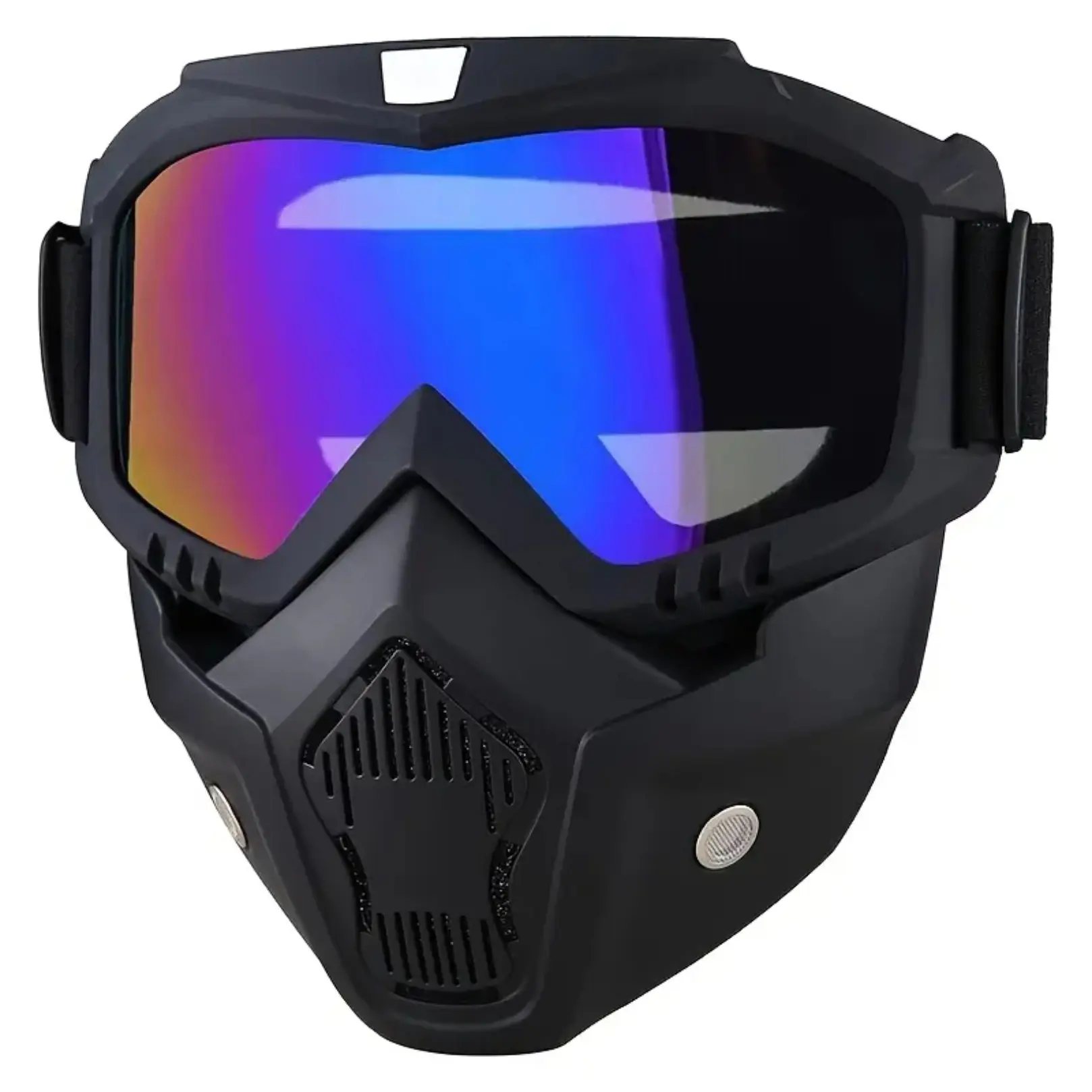 Full Face Protective Goggles With Anti-Fog High Definition Lenses, Equipped With Detachable Adjustable Face Mask And Comfort Cushion Spone Padding, Durable Plastic Construction Ideal For Debris Blocking Protection During Yard Work And Outdoor Manual Labor
