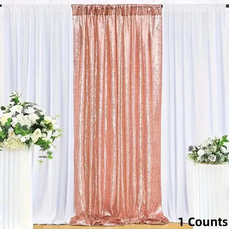 Rose Sequin Mesh Banner, Party Decoration, Sparkling Net Fabric Sign, Perfect for Events & Celebrations