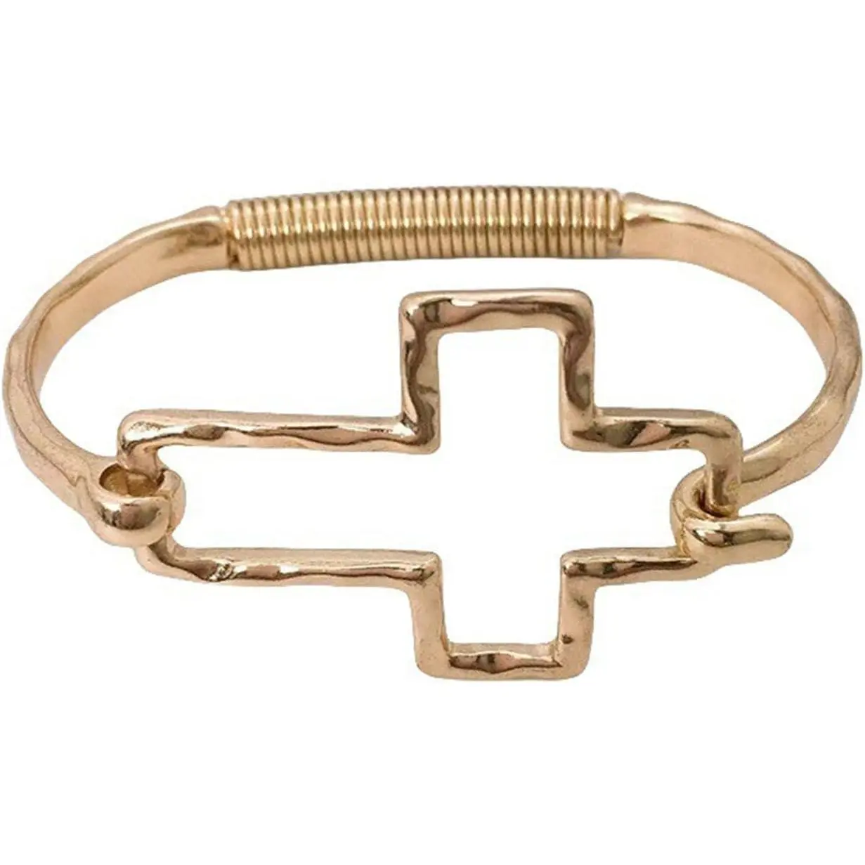 Bracelet for Women Chunky   Bracelet Hammered Open  Geometric Bracelet Hook Cuff Fashion