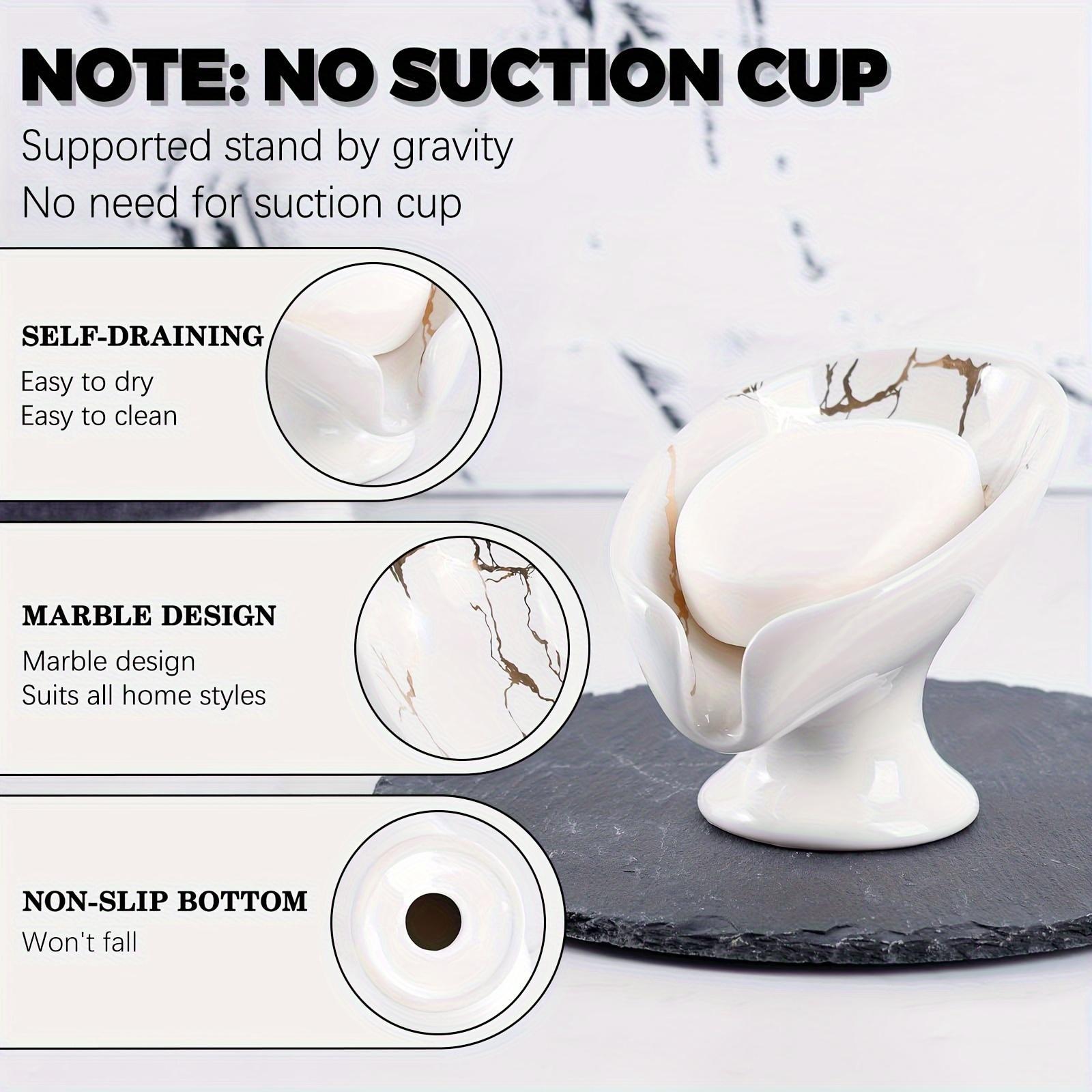 Creative Marble Pattern Soap Dish, Drain Soap Tray, Soap Dish Holder, Bathroom Accessories