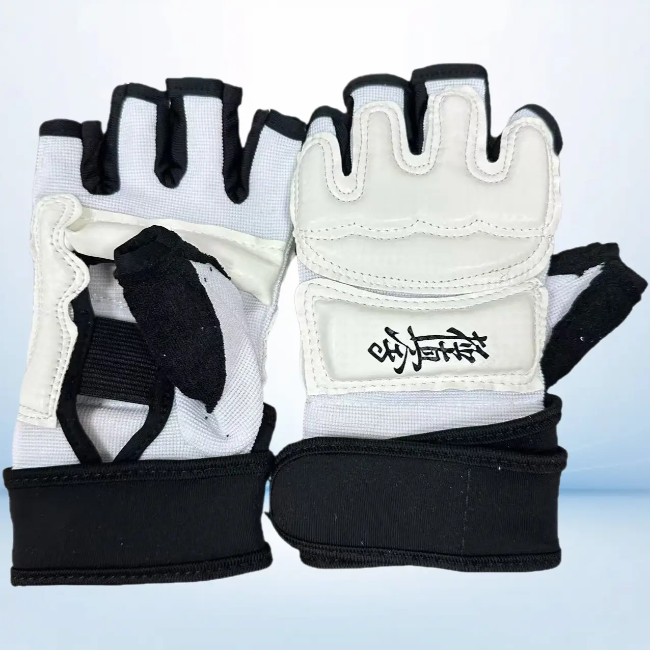 Open-Finger Karate Gloves Protective Gear Taekwondo Sanda Boxing Split-Finger Training Hand Guards
