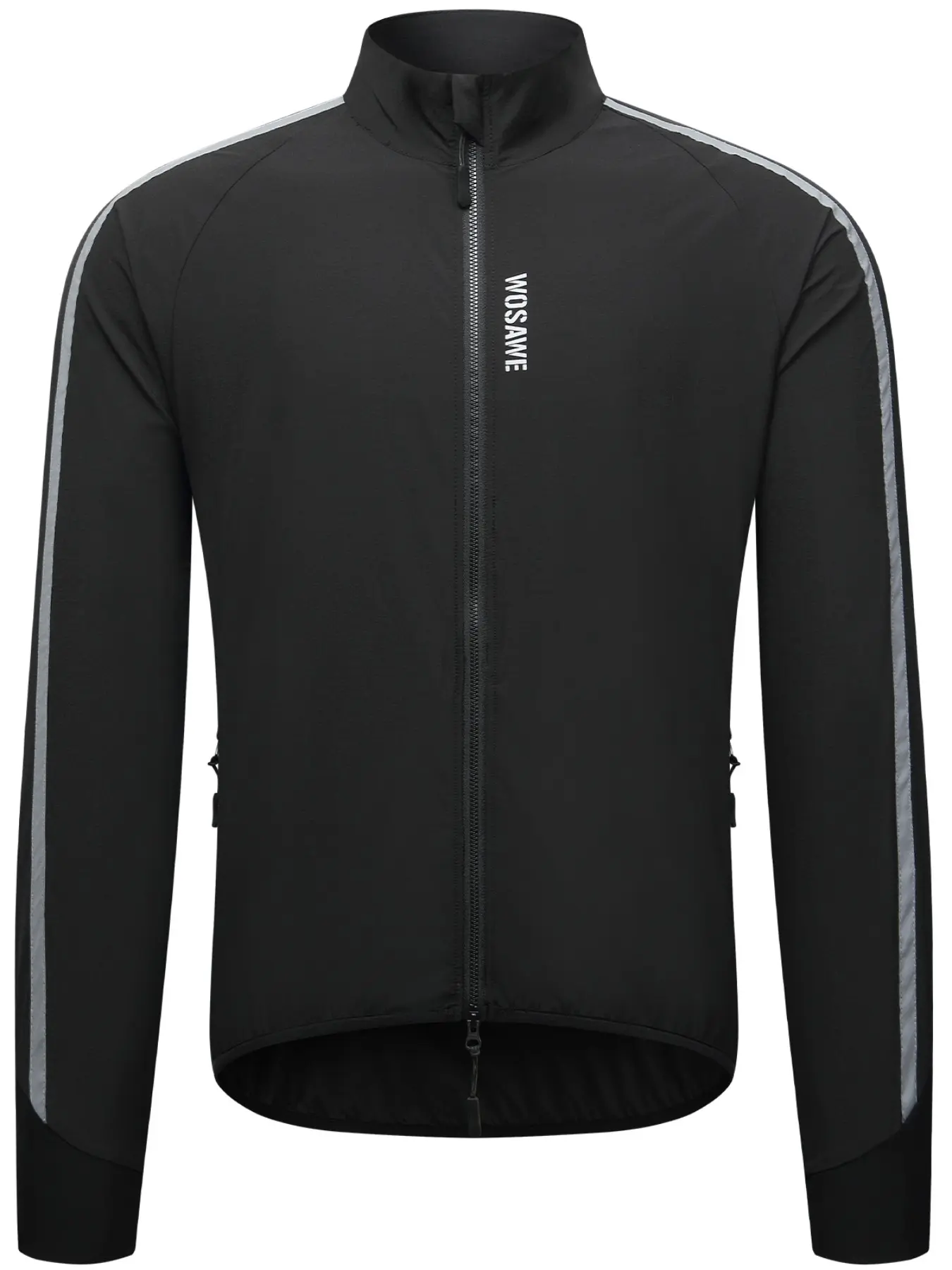 WOSAWE Men Reflective Cycling Jacket Hi-viz Night Walking Outfit Bike Windbreaker Running Coat with Zipper Pockets