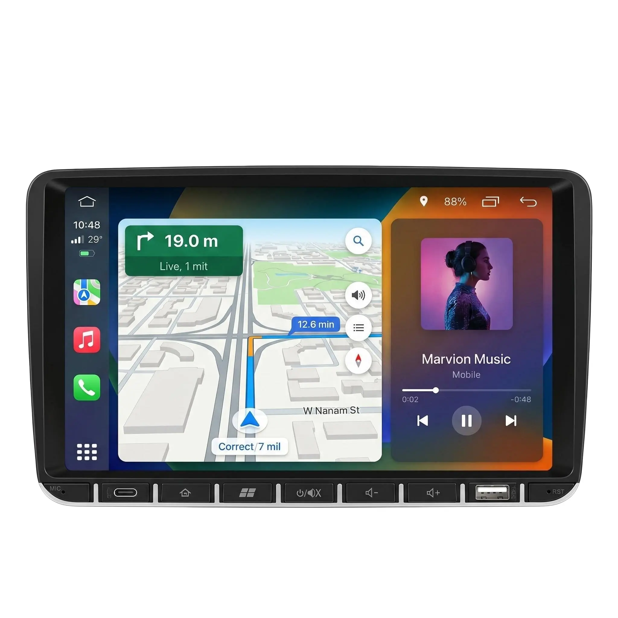 9 Inch 2din Volkswagen Car Stereo, Carplay Radio, HD Touchscreen, Upgraded Wireless Carplay/android Auto, Smart Car Audio Navigation System