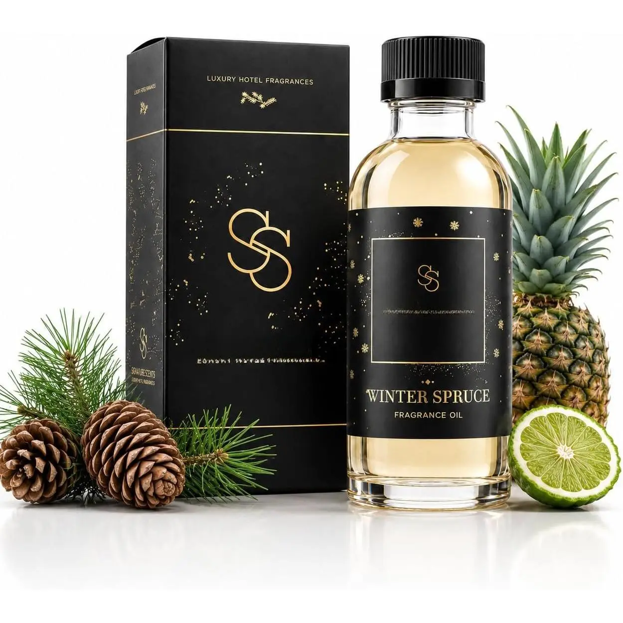 Luxury Hotel Diffuser Oil for Hotels and Homes -  Oils for use with an Essential Oil Diffuser at  - -Scent Diffuser Oil Blend (Winter Spruce) 4.05fl oz (120ml)