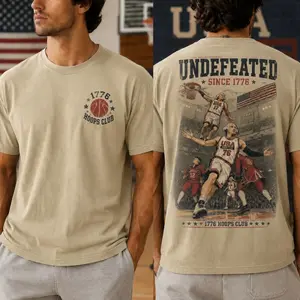 4th of July Tee, Undefeated America Shirt, Funny Founding Fathers Shirt, Patriotic Basketball Shirt, Dream Team of 1776 Tee vintage clothing oversized tshirt women shirts women  custom shirt women purple rain shirt