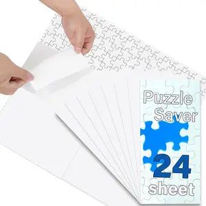 Puzzle Glue Sheets for 1000-Pieces, 24 PCS Puzzles Saver Sheets, Easy Peel and Stick Jigsaw Sticker Sheets, No-Clean Puzzle Glue Stickers, Gifts for Puzzles Lovers