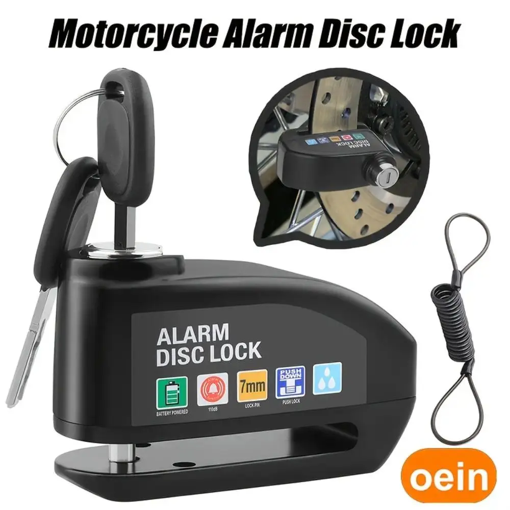 oein Loud Bike Security Lock, Disc Brake Lock, Top-Quality Motorcycle Lock, Motorcycle Locks Anti Theft, 110Db Alarm System, Vibration And Motion Detection, Expert Anti-Theft Features, User-Friendly And Portable, IP65 Rated