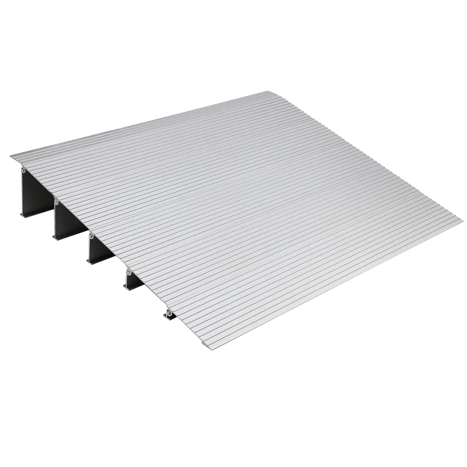 Adjustable Aluminum Door Threshold Ramp – Non-Slip, Portable Mobility Aid for Wheelchairs, Scooters, Walkers – 1" to 5" Rise, 800 lbs Capacity – Ideal for Home, Canopy, Entryways, 3/5 concatenation
