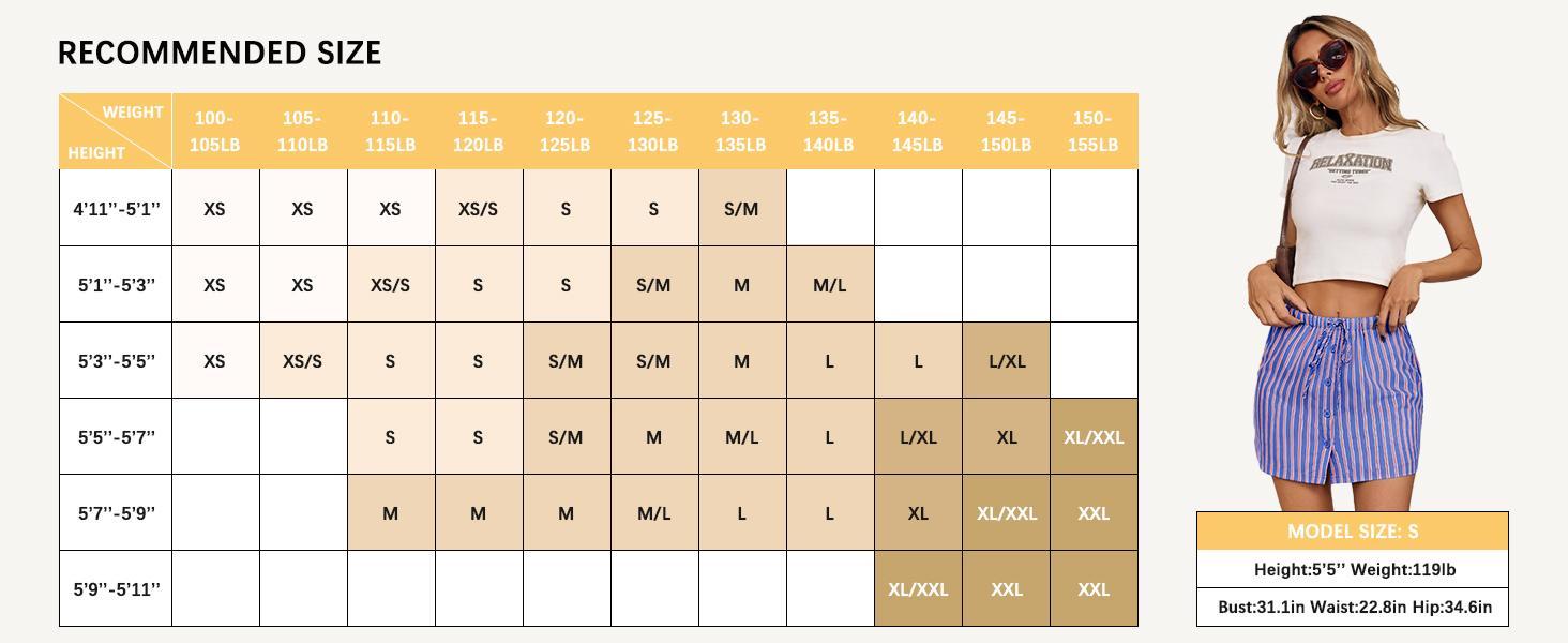 FMEYOA Womens Summer Striped Mini Skirts Casual Drawstring Elastic Waist Button Cute Y2K Skorts Shorts