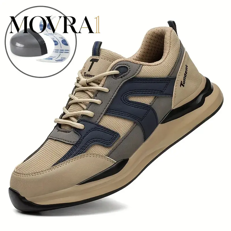 MOVRA1  Work Sneakers Men Indestructible Shoes with Steel Toe Cap Puncture-Resistant Men's Safety Protective Shoes,shoes for back to school,back to school shoes
