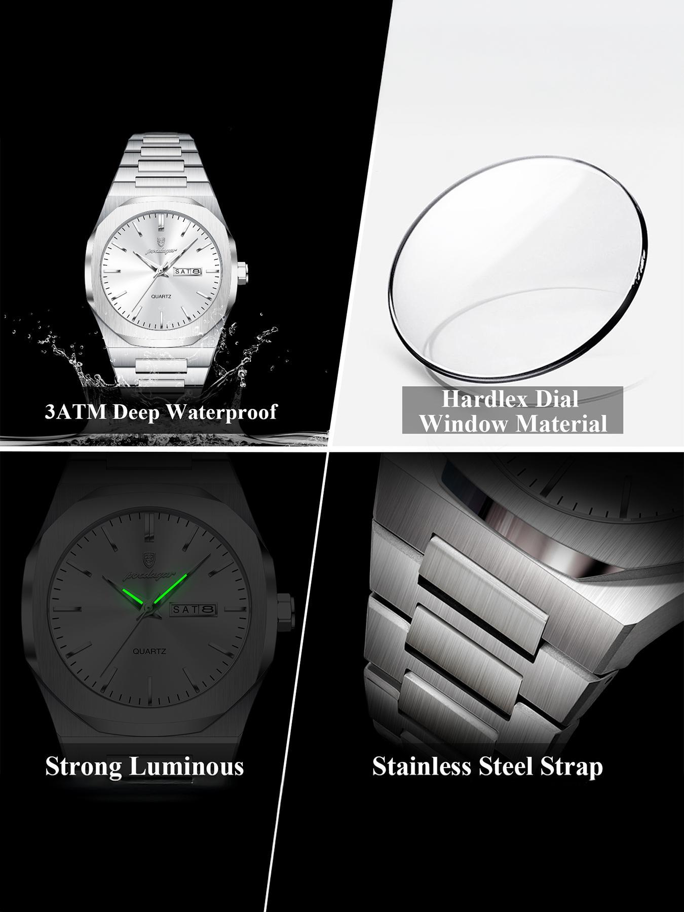 Men's Business Fashion Round Dial Analog Quartz Watch, Fashion Watch for Party, Daily Clothing Decor, Trendy All-match & Exquisite Watch for Birthday Gift with Box, Business Fashion Watches