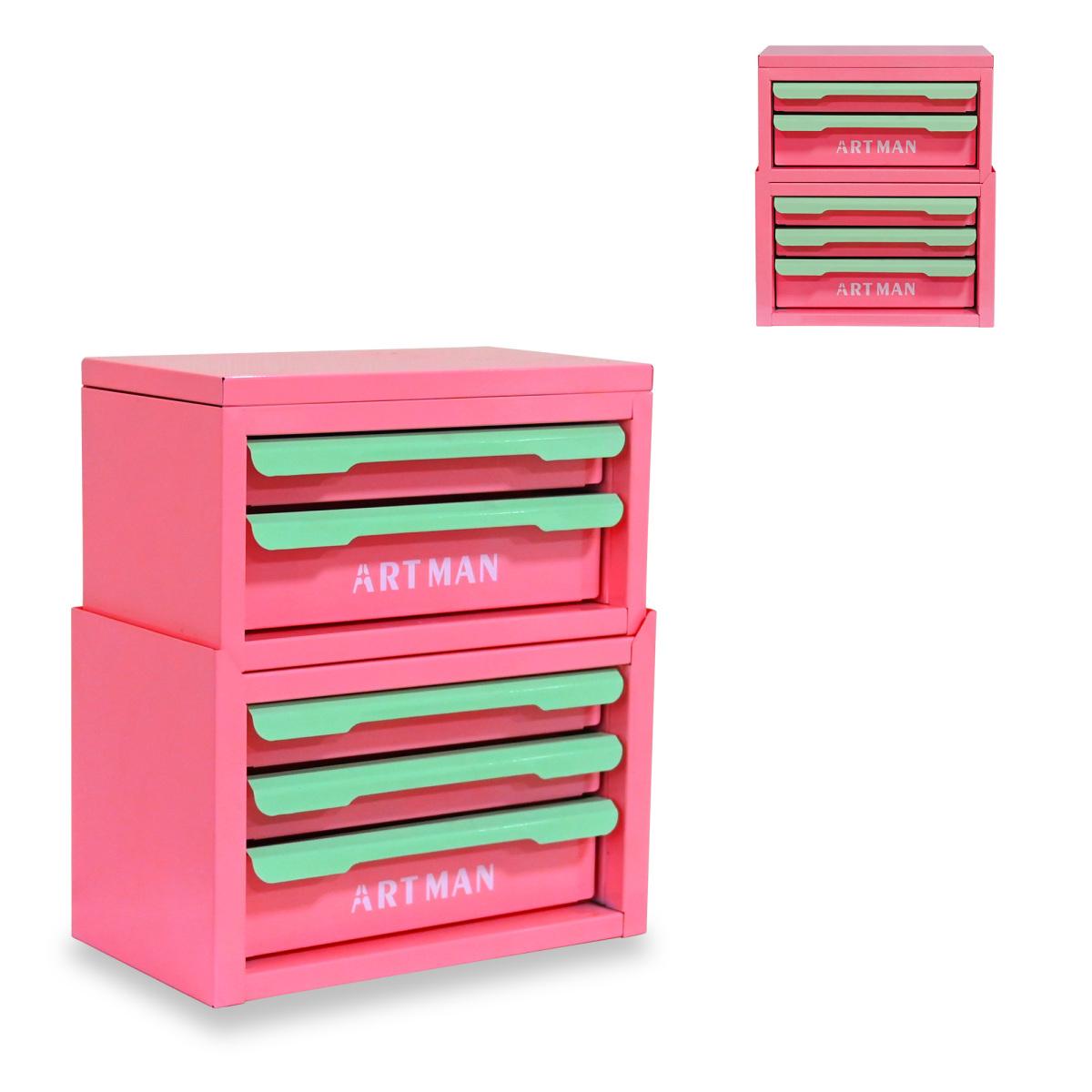 Desktop Drawer Storage Box Organizer, Stackable Desk Organizer with Pull Out Drawers, Office Stationery and Cosmetic Storage for Home Workspace