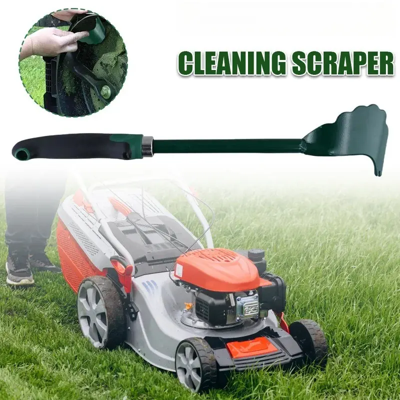 L Lawn Mower Cleaning Tool, Home Long-Handed Scraper with Comfortable Rubber Grip, Ideal for Cleaning Mower Chassis, Decks, and Blades, Debris, Dirt