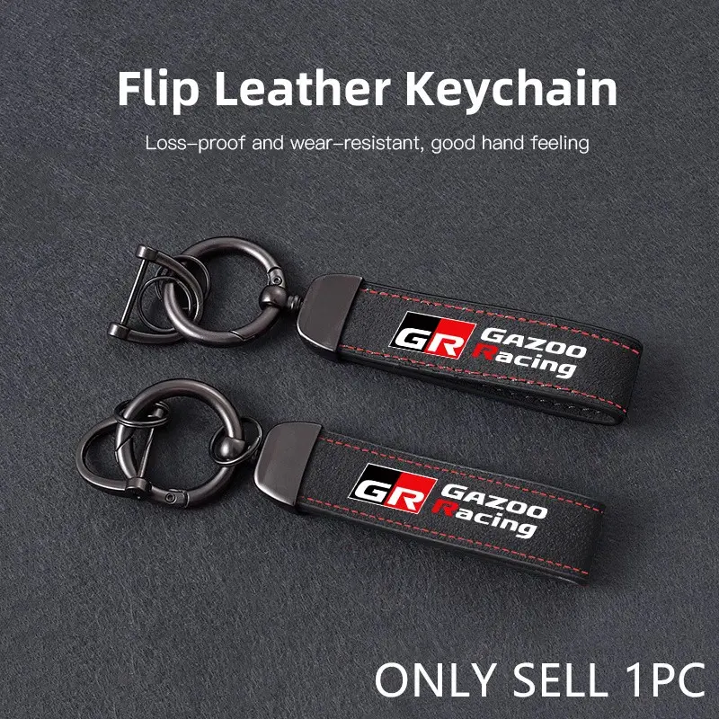 1Pcs Leather Keychain Car Key Chains Hand-Woven Key Rope Key Ring For Car Keys Auto Emblem Accessories For Toyota 86 Mirai Supra Prado Alphard Crown Vellfire Sequoia Venza Avalon Prius Camry Yaris RAV4 Highlander Sienna Reiz Auris Harrier Fortuner CHR
