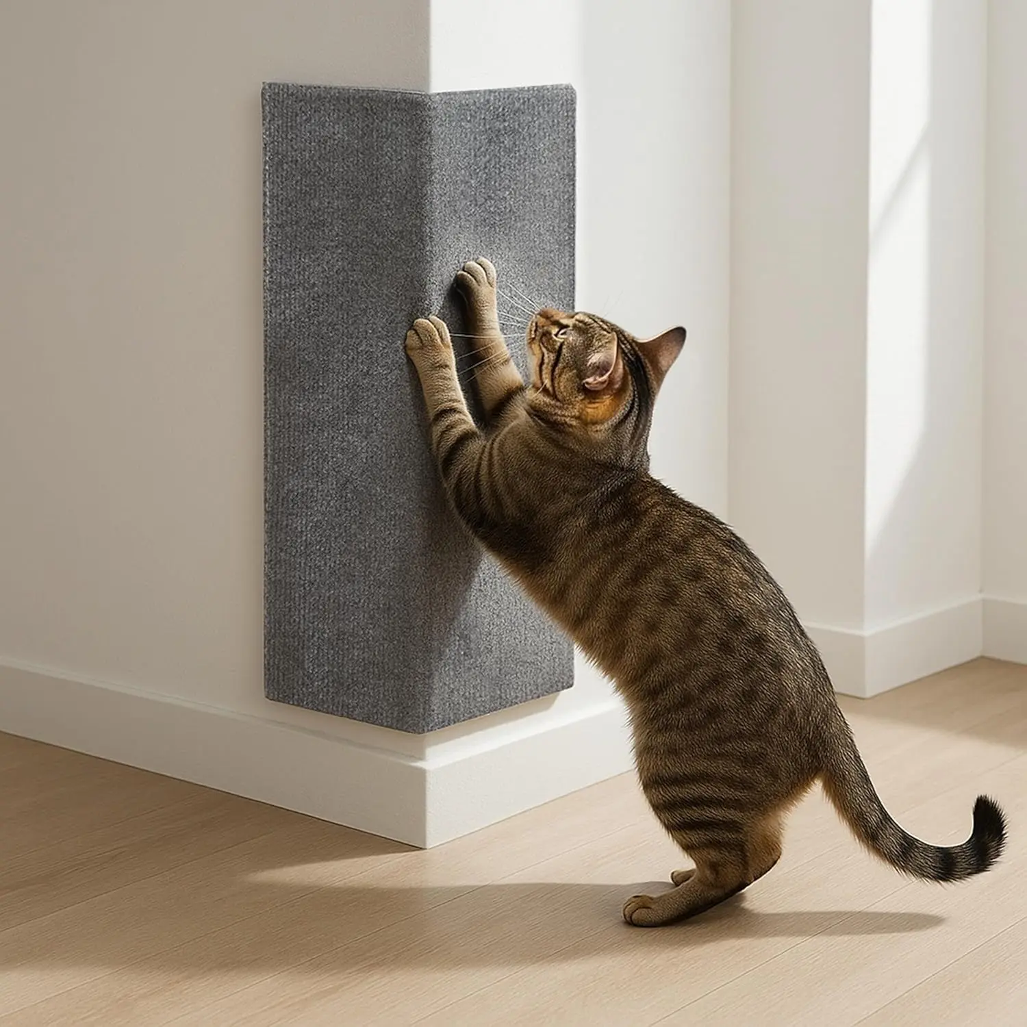 Wall Cat Scratcher – Stops Wall & Corner Scratching – Double-Sided Carpet Wall Mounted Cat Scratcher – Corner Cat Scratcher – Wall Scratchers for Indoor Cats