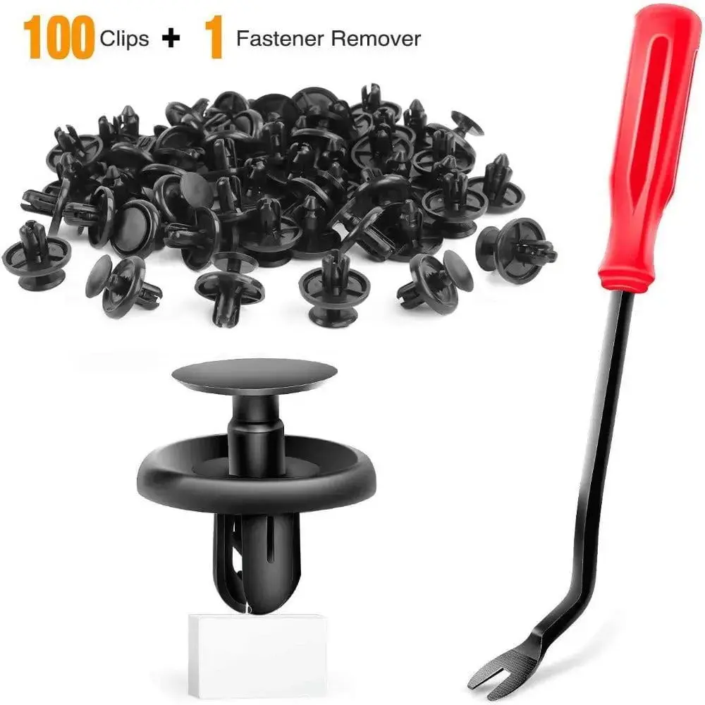 Nilight 100-Pcs Reusable 7mm & 20mm Push-Type Car Push Retainer Clips Kit For Lexus, Toyota