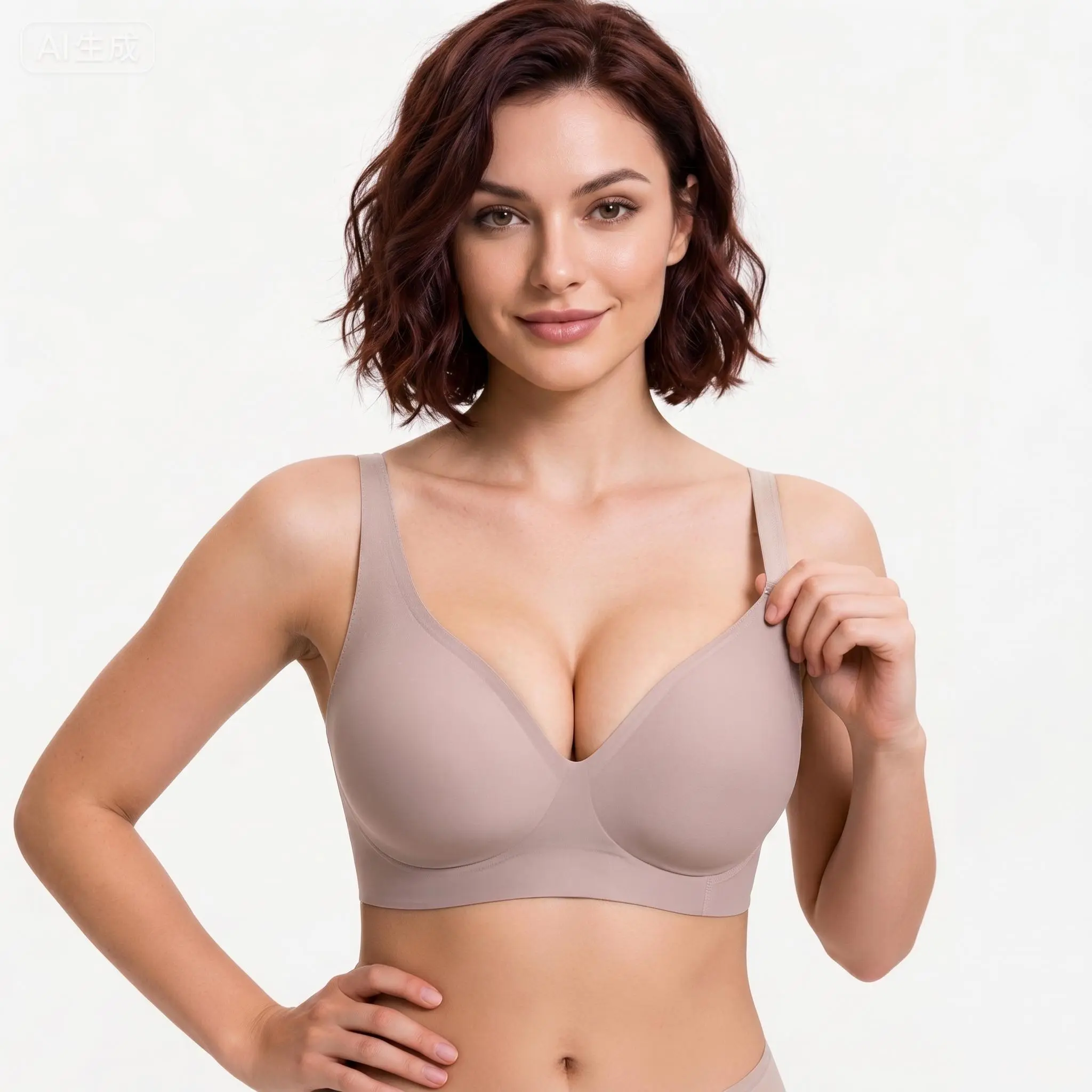 Sola-S  Jelly Wireless bra Womens Comfortable Wireless Bras Push Up Bralettes Seamless Tshirts Bras Deep V Everyday Bras lingerie
