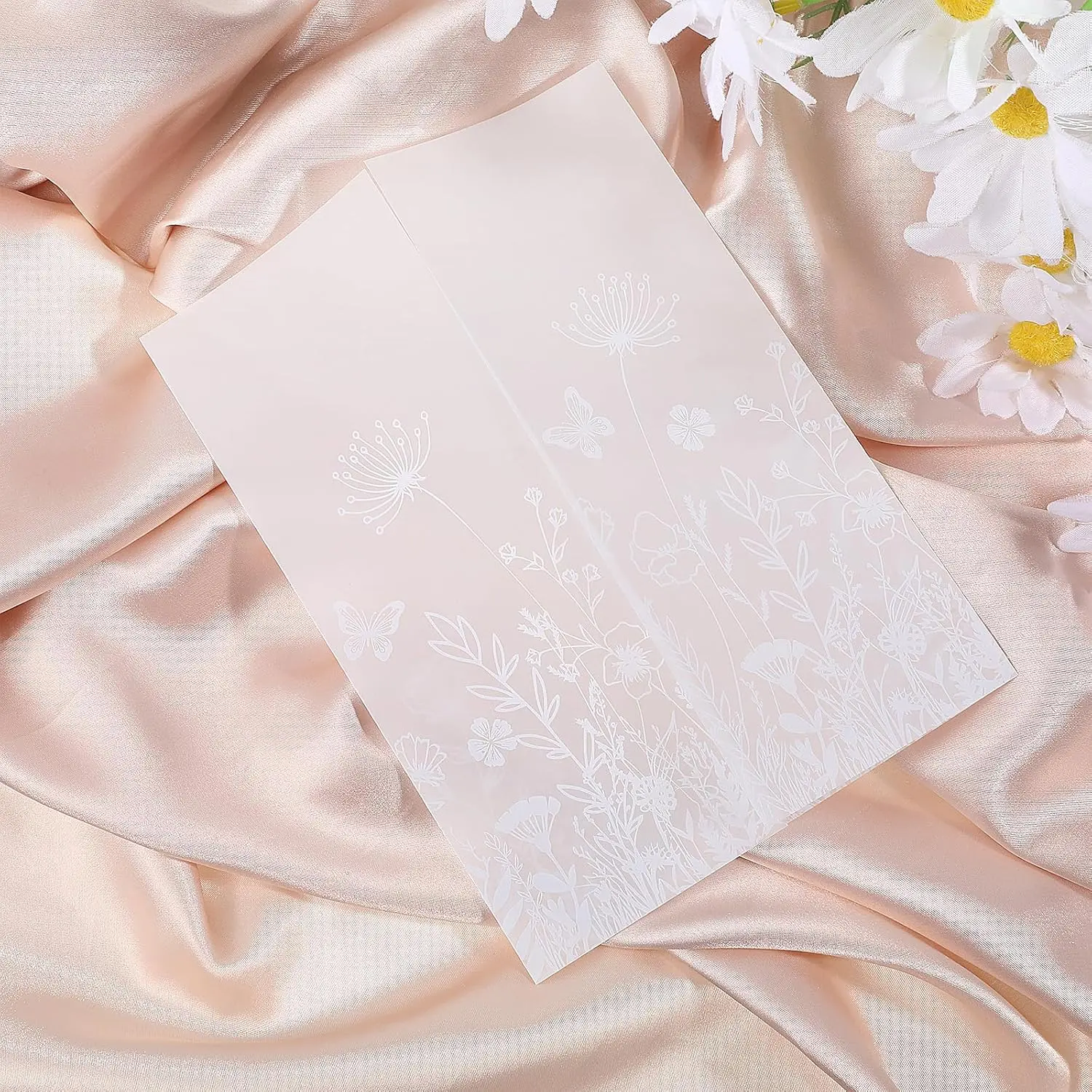 30 Pack Vellum Jackets, Vellum Jackets for 5x7 Invitations - Pre-Folded Invitation Sleeves for Wedding,  Shower, Birthday
