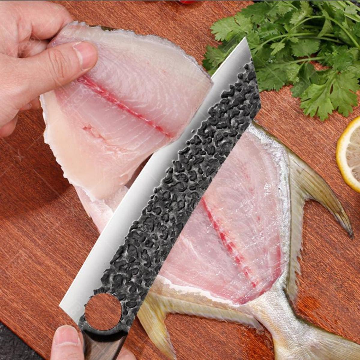 1 PC Multipurpose Knife Household Cooking Tool Handmade Forged Knife Kitchen Vegetable Cutter Professional Utility Butcher Cutting Paring Meat Cleaver