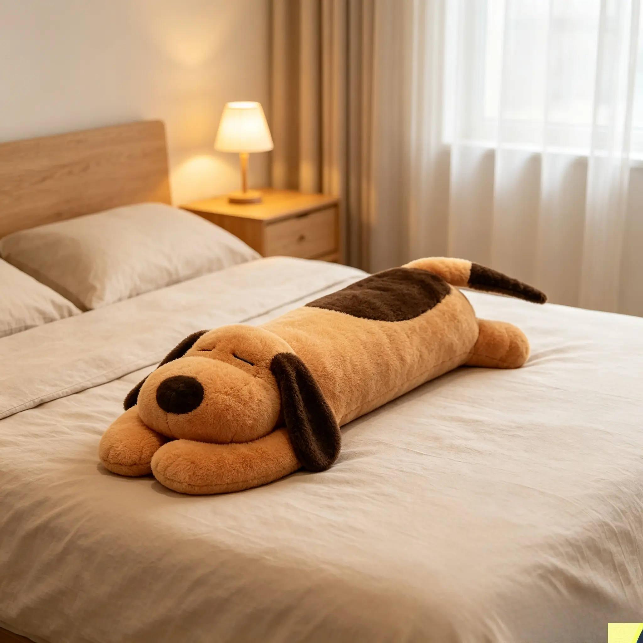 Papapoo Dog's Cute Sleeping Pillow Dog Body Pillow Armrest Pillow Waist Pillow Large Pillow for The Bed Cute Plush Body Pillow  Gentle Comfort for Bedroom & Couch