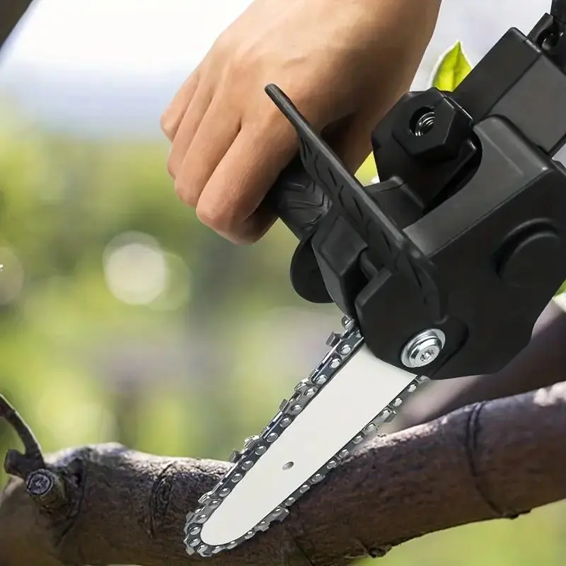 1pc 6 Inch Mini Chainsaw Drill Attachment, Electric Drill to Chainsaw Converter, Ideal for Gardening Pruning & Wood Cutting