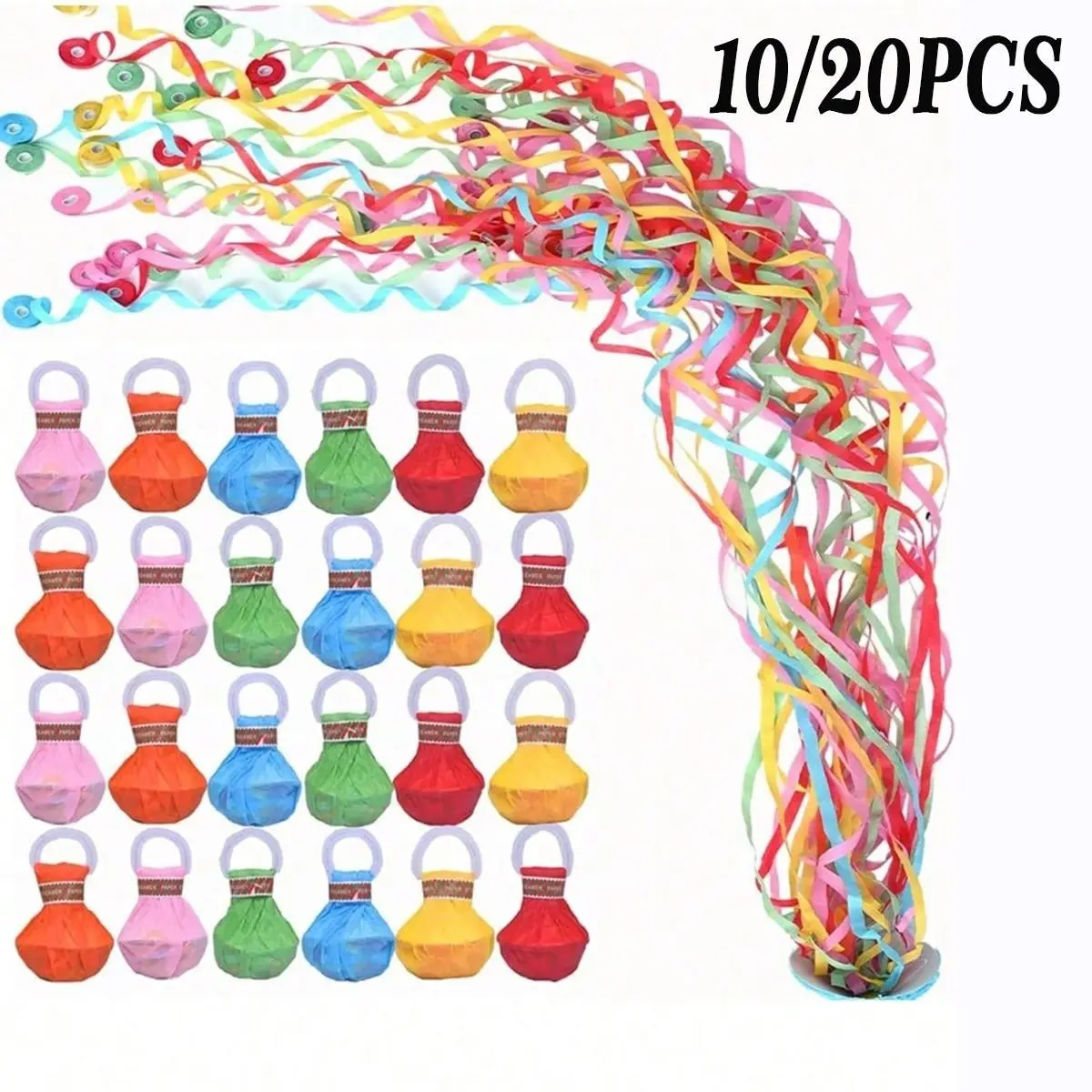 10/20pcs Colorful Party Confetti, Paper Petals, Flower Bombs, Wedding Celebration Supplies, Birthday, Proposal, Carnival Decorations
