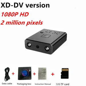 1pc Xd Mini HD 1080P Surveillance Camera, 2mp Night Vision, Plug-In Use, Includes 32GB Memory Card, Low Power Consumption