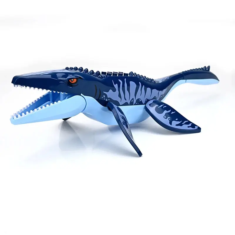 Big Mosasaurus Figures Animals Building Blocks Action Dinosaur World  DIY Assemble Sea Monster Educational Kid Toy Bricks
