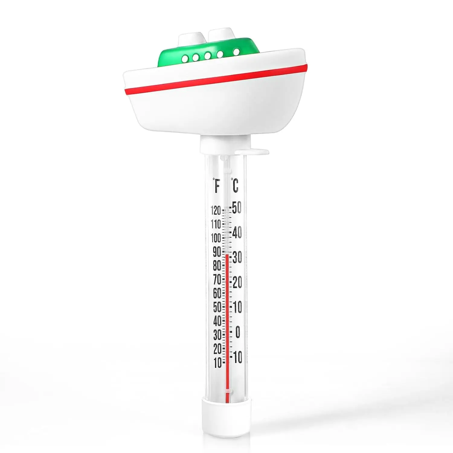 Floating Pool Thermometer, Water Temperature Thermometer with String, Large Size Easy Read & Shatter Resistant Pool Accessories for Outdoor & Indoor Swimming Pool, Ice Bath and Hot Tub,Spas (Ship)