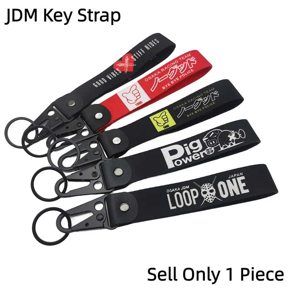 JDM Osaka Racing Keychain Lanyard Eagle Claw Car Motorcycle Key Strap Wrist Key Ring Auto Modification Accessories