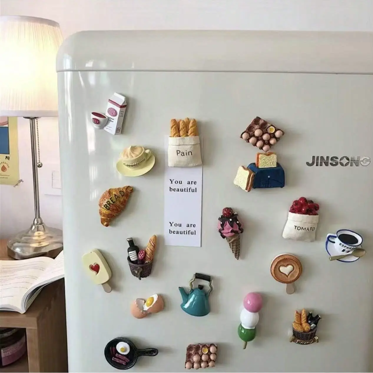 10pcs/6pcs/3pcs 3D Food Magnet, Cute Decorative Magnets, Personalized Kitchen Magnets, Cute Magnets For Fridge, Home Decoration, Mother's Day Gift