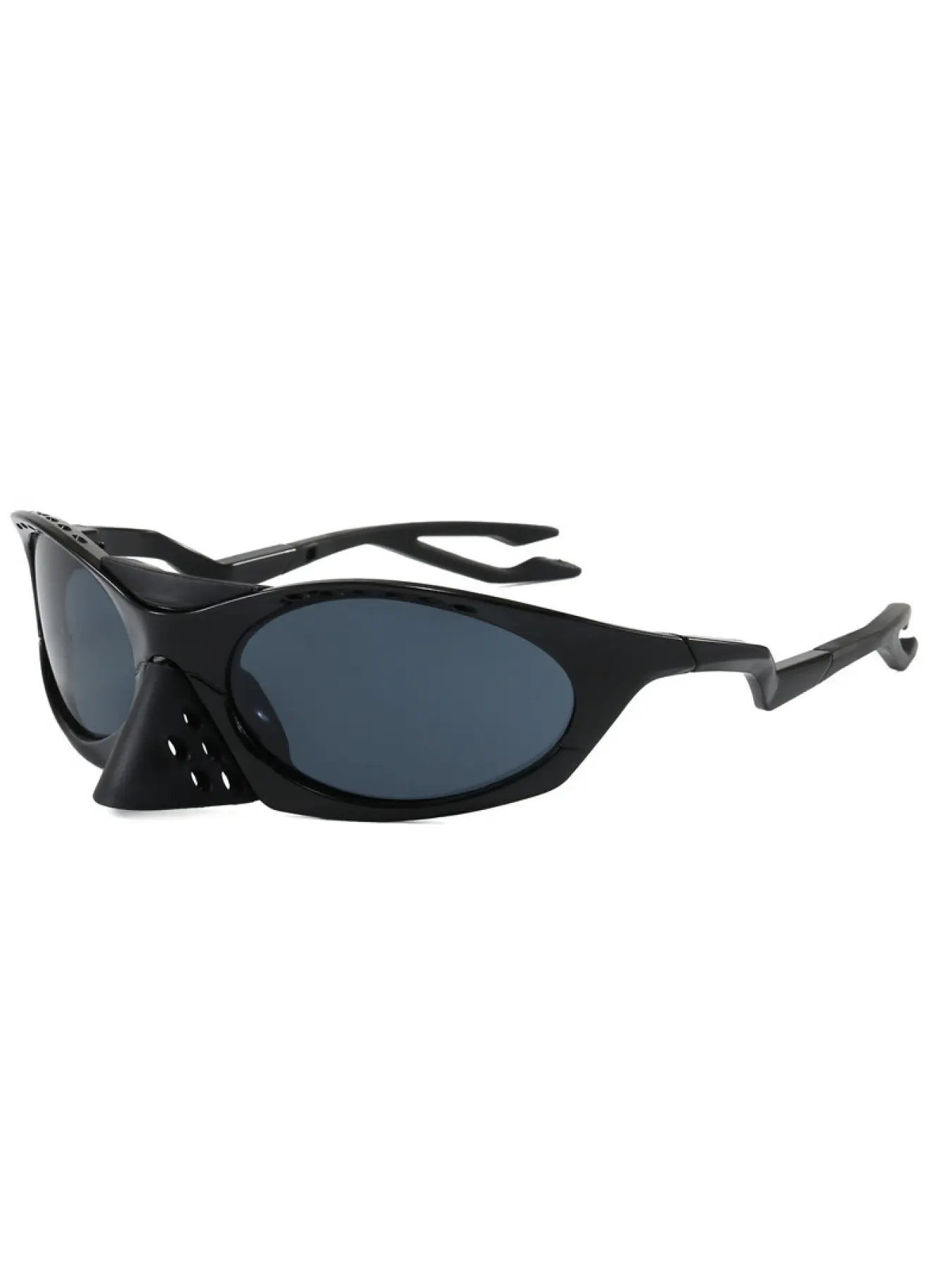 Futuristic Wrap Around Sunglasses for Men Women, Y2K Cyber Style Shades, Trendy Streetwear Eyewear, UV400 Protection Glasses