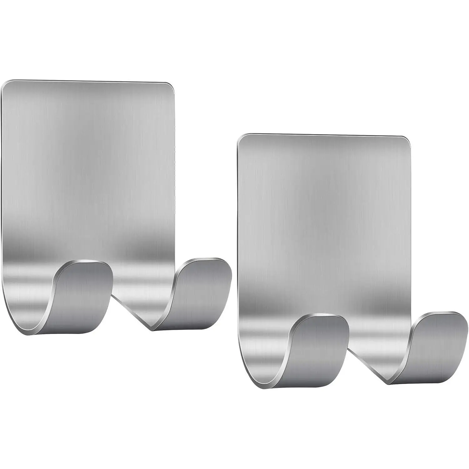 Razor Holder  Hook Hanger Stand(2 Pack)Self Adhesive Stainless Steel Heavy Duty Utility Storage Hook,Shower Hook for Razor,Bathroom Kitchen Organizer for Plug Robe Towel Loofah Bathrobe Coat