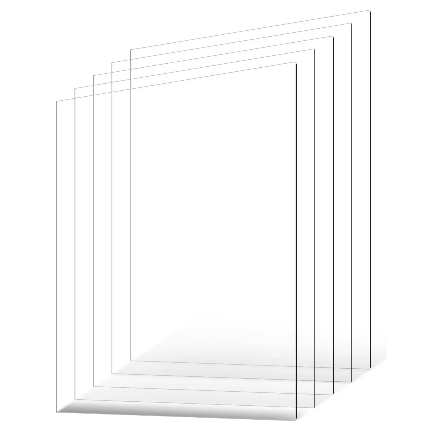 VEVOR PET/Plexiglass Sheets, 5-Pack Plastic Sheet, 24x 36 Inch 0.04 Inch Thick Transparent Clear Flexible Plastic Panels for Craft, Replacement Picture Frame Glass, DIY Display Project, Easy to Cut