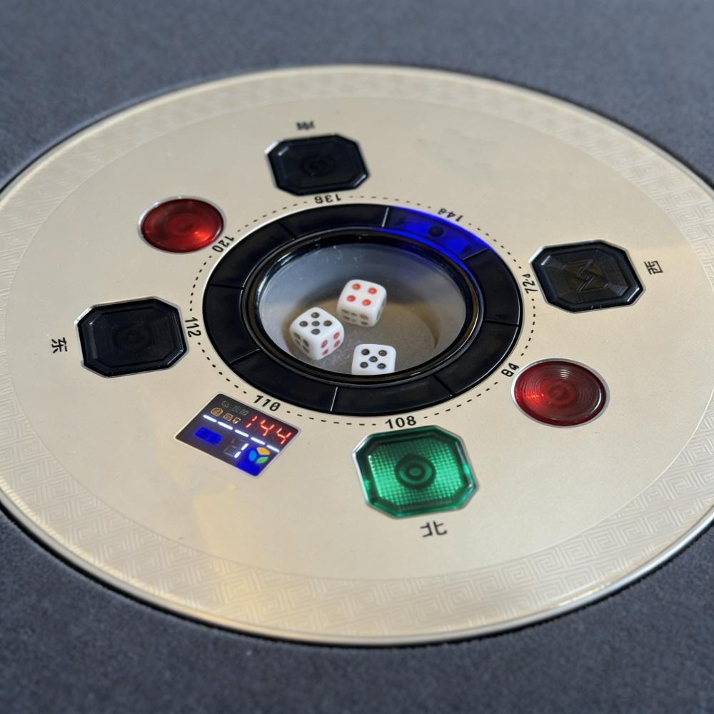 Foldable Ultra-Thin Automatic Mahjong Table with Wheels - Chinese,  American Style 42mm Numbered Tiles (with Hard Table Cover)