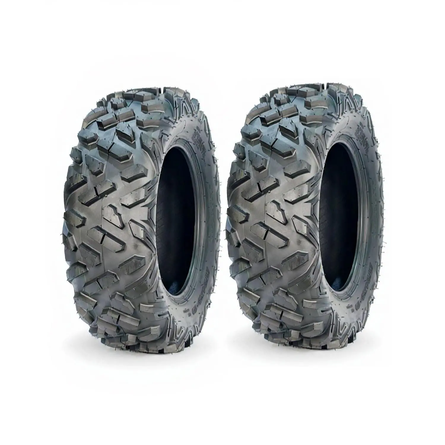 2-Pack 24x8-12 ATV/UTV All-Terrain Tires, 6PR Tubeless Heavy Duty Off-Road for Mud & Sand with High Load Capacity, Black