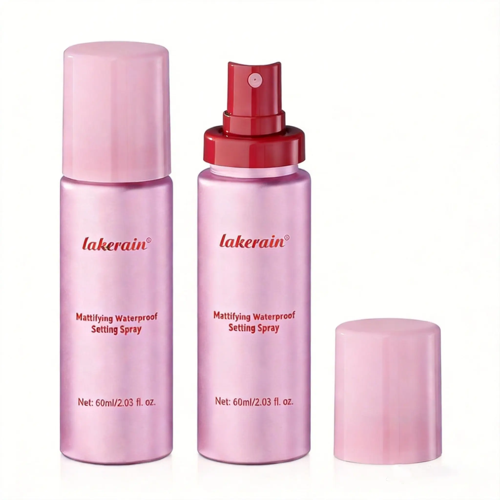 Matte Oil-Control Waterproof Makeup Setting Spray, Long-Lasting Wear, Hydrating & Moisturizing, Anti-Smudge, Fast Film-Forming, 2 Pieces, Suitable for Commute and Dates