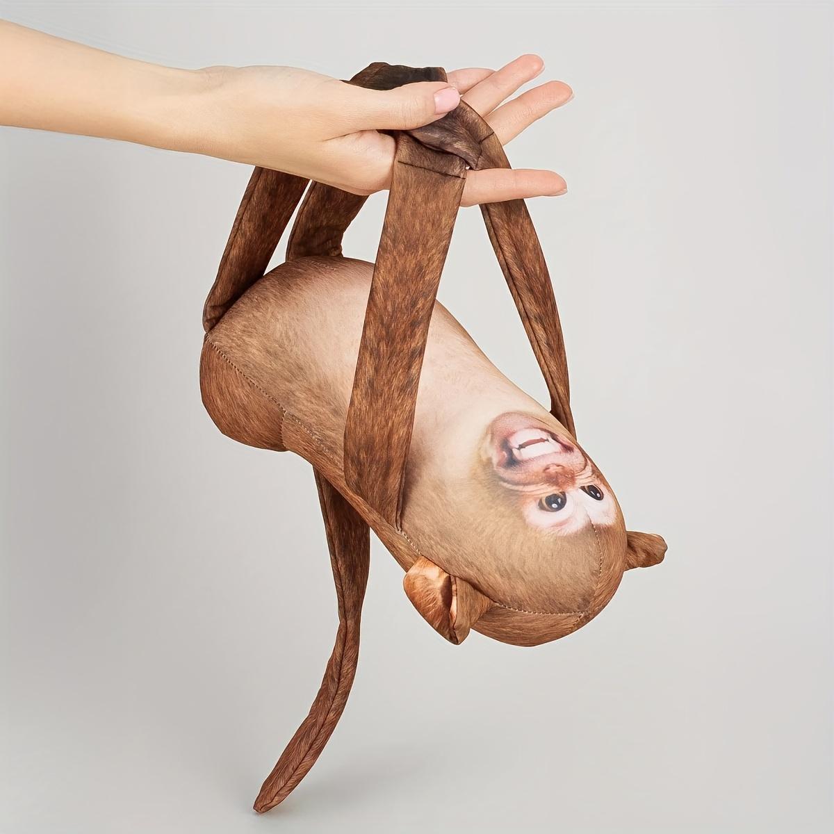 Mischievous Monkey Plush Toy – Fun Fridge Hanging Decor, Perfect Office Prank Gift & Cute Accessory for Monkey Lovers! weighted Anxiety Relief Stuffed with Lights and Music Cartoon Gorilla Backpack heat