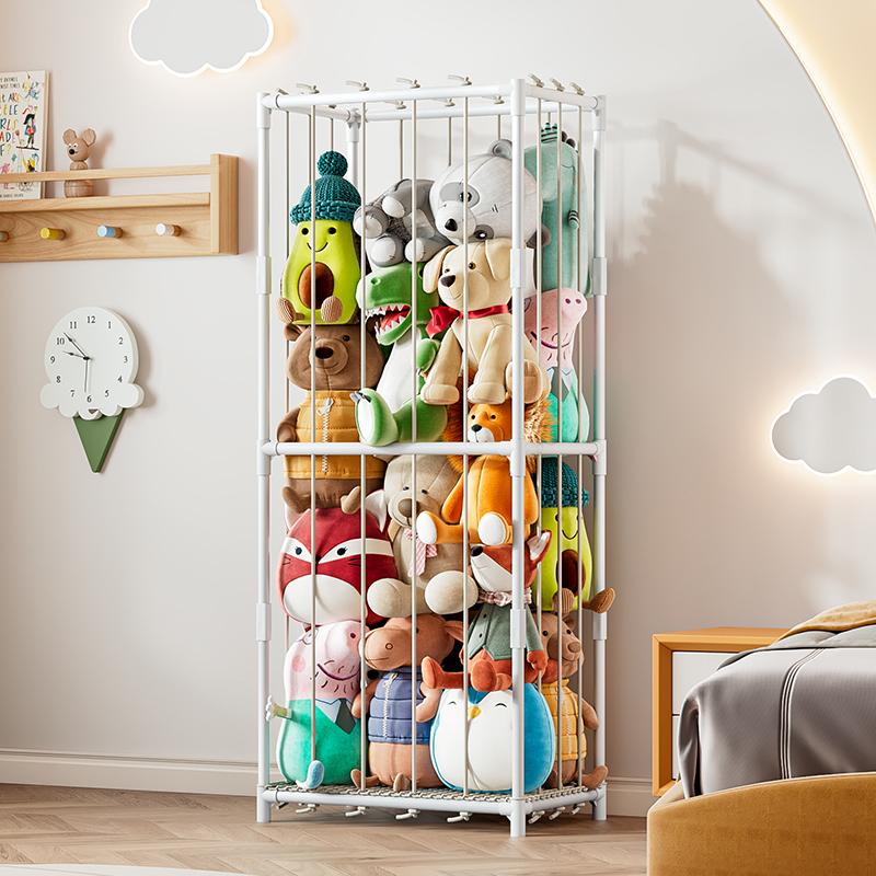 Stuffed Animal Storage Zoo Stuffed Animal Holder Space Save Vertical Stuffed Animals Storage PVC with Elastic Band and Net for Playroom Bedroom Nursery Deals For You Days Organiser Multicolor