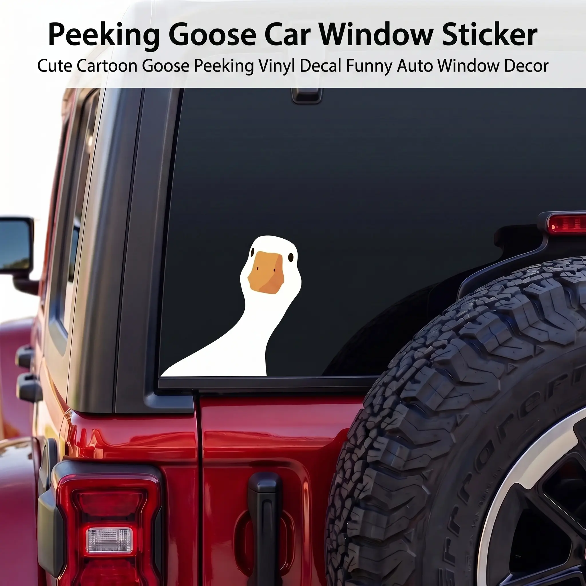 Cute Cartoon Duck Pattern Car Sticker, Car Decorative Sticker, Car Door Window Decal, Car Decals, Universal Car Exterior Decoration Accessories, Vehicle Exterior Decoration, Car Decorations-YY0