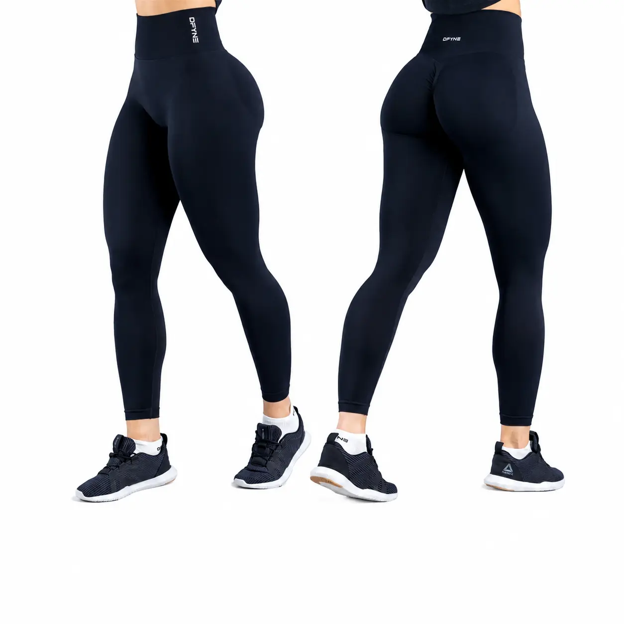 DFYNE Dynamic Leggings Women's High-Waisted Seamless Sculpting Leggings Ultra-Stretch Athletic Gym Yoga Pants with Second-Skin Fit,Women’s Seamless Sculpting Leggings, High Waisted Yoga Pants with Glute Contour & Second Skin Fit for Gym Workout