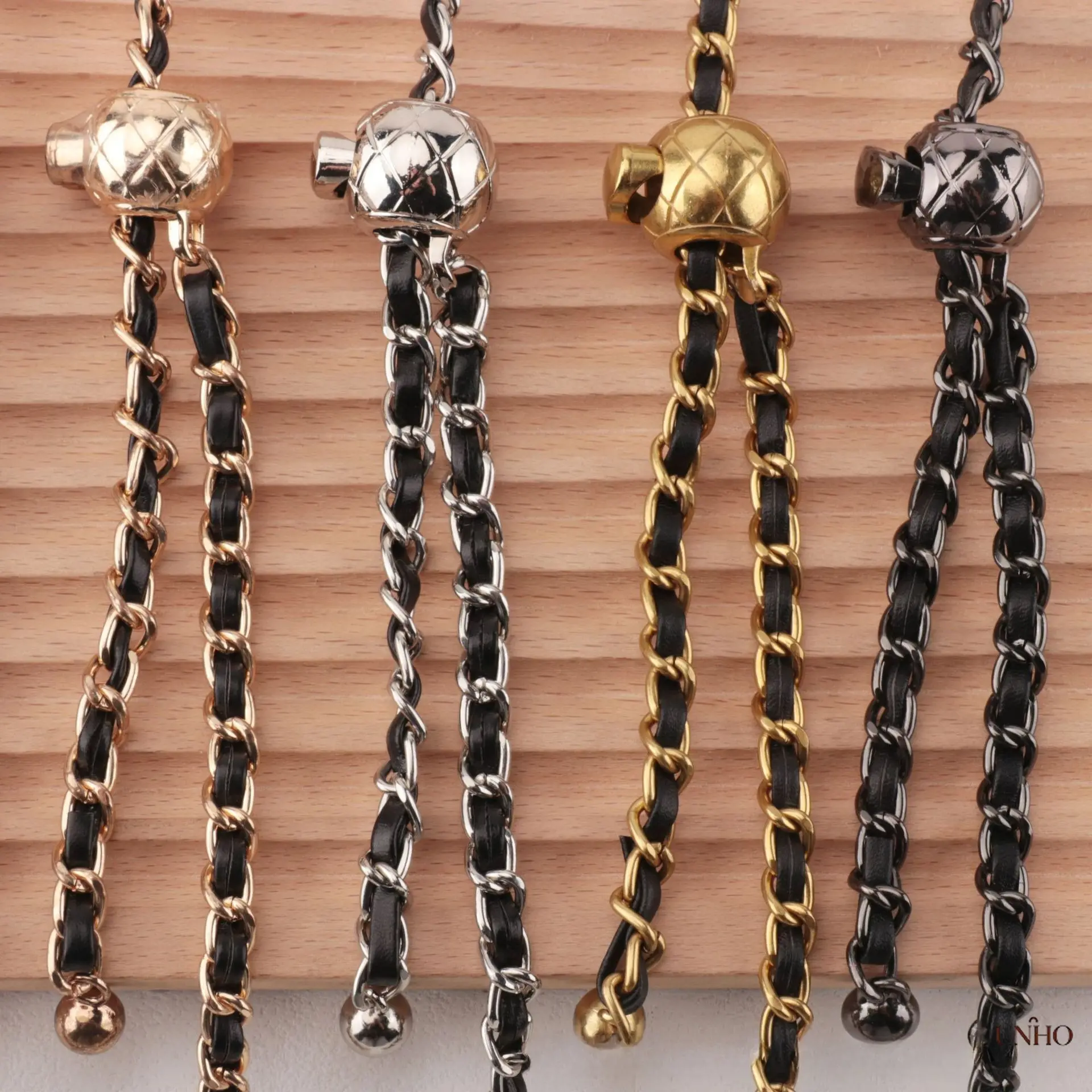 Adjustable Gold Bead Metal Crossbody Bag Chain, Detachable Replacement Shoulder Strap Lanyard Accessory For Women’s Handbags, Fashion Ornament For Daily Casual And Holiday Outfits