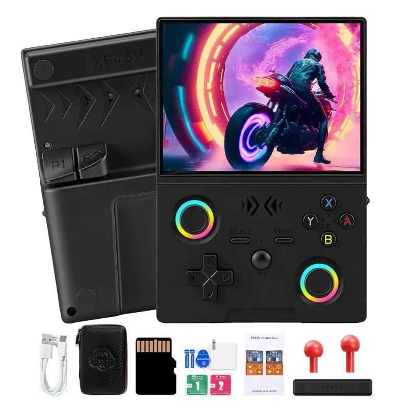 Upgraded XF45V Handheld Game Console, 4.5" Retro Gaming Console,  20,000+ Classic Retro Games, Open Source Linux System, Portable Hand Held Video Game, WiFi Connectivity Multiplayer